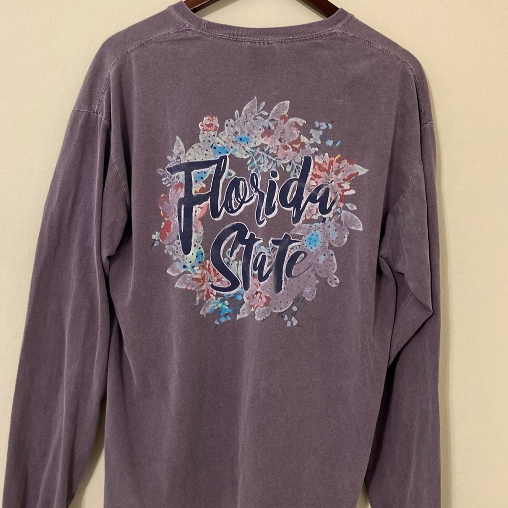 Long Sleeve Purple Florida State Cactus Shirt